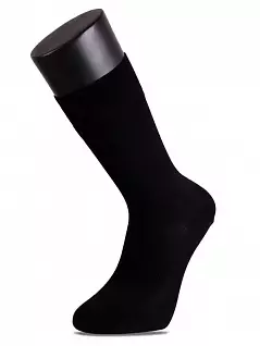 Носки из мерсеризованного хлопка с добавлением тактеля и лайкры MUDOMAY LT11001-1 MUDOMAY черный (набор из 6х штук)